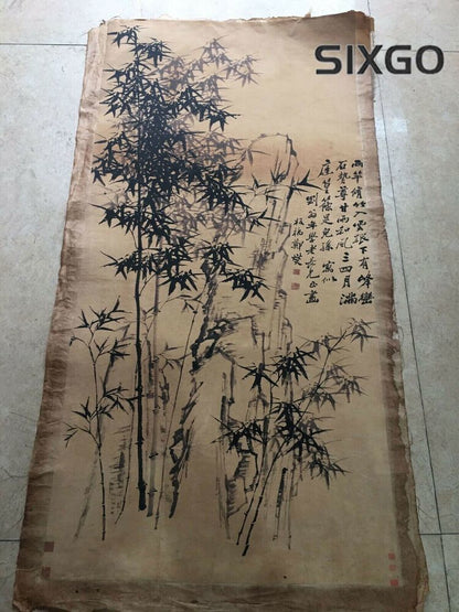 Chinese Rice Paper Picture Zheng Banqiao's bamboo Painting