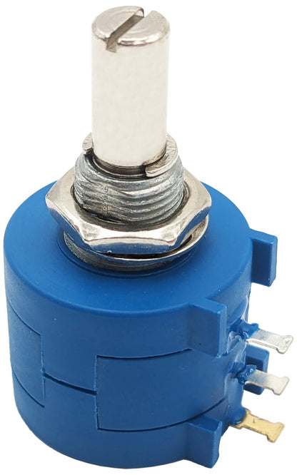 500Ω 2W Multiturn Potentiometer, 10 Turns, Slotted Shaft, Panel Mount