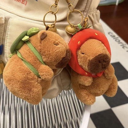 Capybara Plush Keychain Cute Bag Pendant Creative Fluffty Animals Keyring Doll