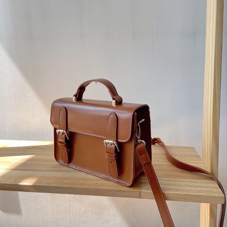 Women Handbag Female Shoulder Bag Pu Leather Ladies Totes Bags Brown