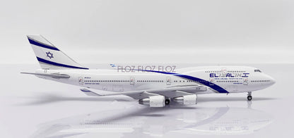 JC WINGS Israel Airlines for Boeing B747-400 4X-ELA With Aviationtag 1:400 Model