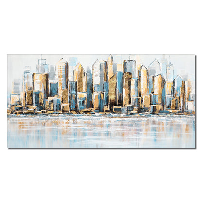 Building Painting Hand Painted Oil Painting On Canvas Modern Wall Art