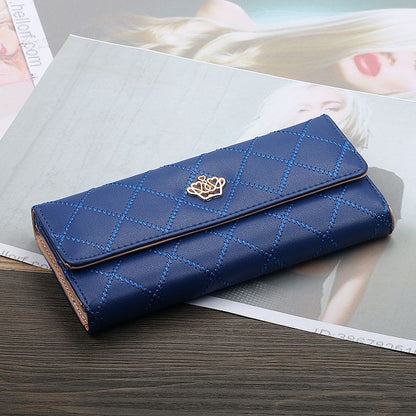 Wallets Purse Plaid Synthetic Leather Long Wallet Hasp Phone Money 19*10*3CM Bag