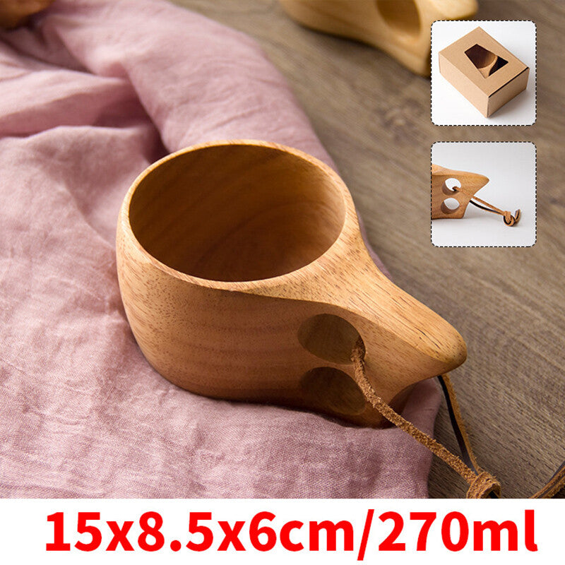 Handmade Wooden Cup Lapland Kuksa Tea Coffee Milk Drinking Mug Birthday Gift