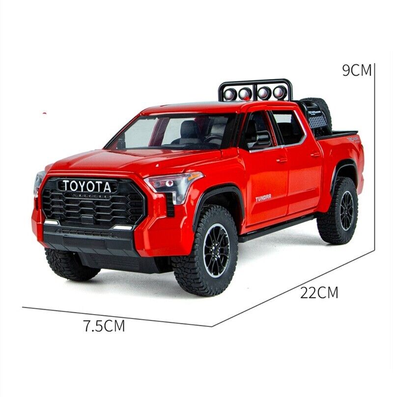 1:22 Toyota Tundra Diecast Model Car Pickup Vehicle Toy Sound Light Collection