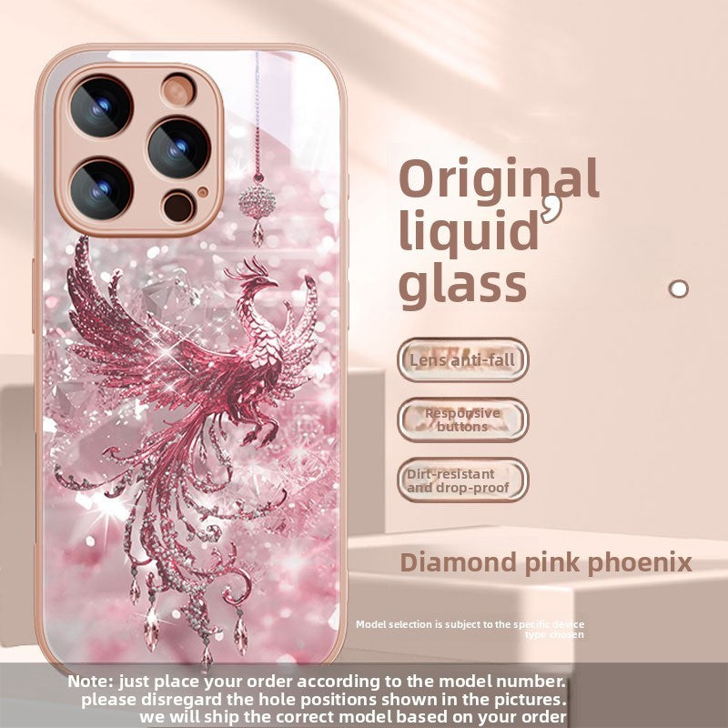 Phoenix Premium Glass Shockproof Case for iPhone 17 Pro Max / 16 / 15 / 14