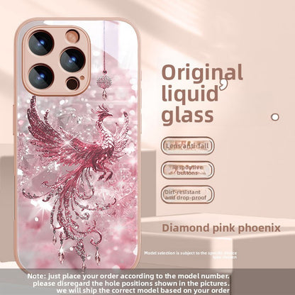 Phoenix Premium Glass Shockproof Case for iPhone 17 Pro Max / 16 / 15 / 14