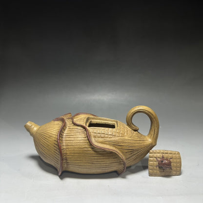 Collection Chinese Yixing Clay Exquisite Corn Shape Zisha Teapot Ceramic Tea Set