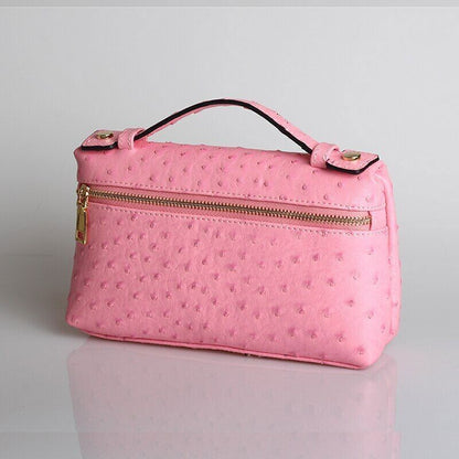 Pattern PU Leather Clutch Bag Women Trendy Make Up Handbag Purse Bag