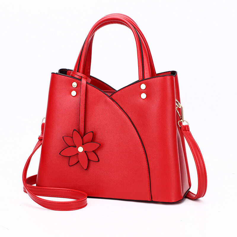Womens Ladies PU Leather Handbag Shoulder Purse Messenger Satchel Crossbody Tote