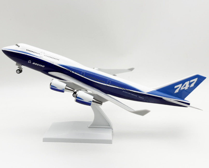 30CM BOEING 747-400 Passenger Plane Airplane Landing Gear Resin Aircraft Model
