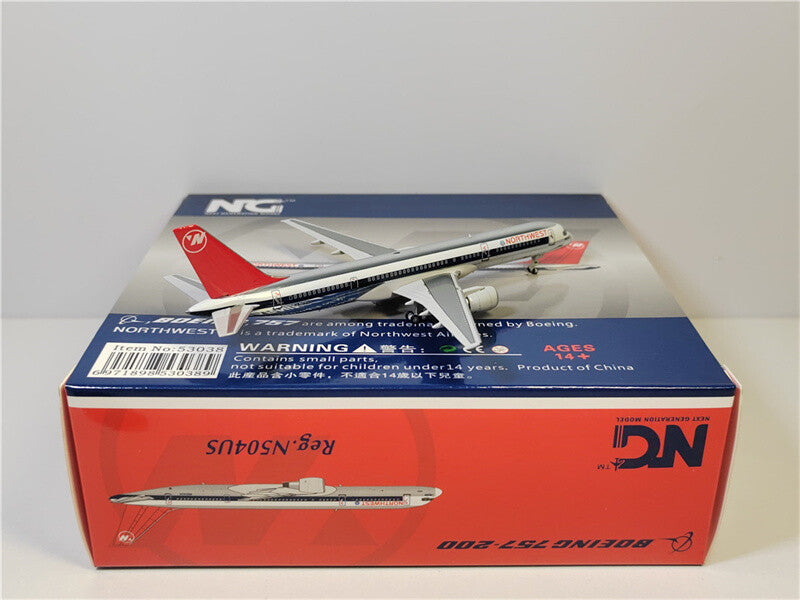 NG Models NORTHWEST FOR BOEING B757-200 N504US 1:400 Aircraft Pre-built Model