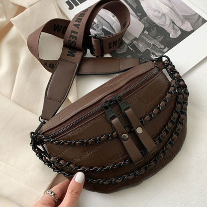 Chain Waist Bag Pack Women Waist Belt Bags Pattern Pack Fashion Waist Pack