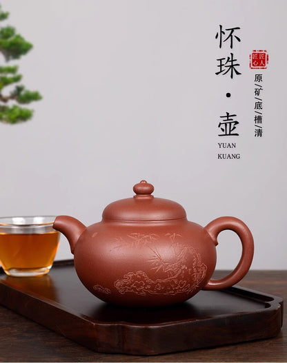 380cc chinese Yixing Handmade Zisha teapot DiCaoQing clay HuaiZhu Gongfu Tea Pot