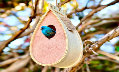 Wooden Outdoor Hanging Bird House Hummingbird Nesting Box Garden Decor Gift