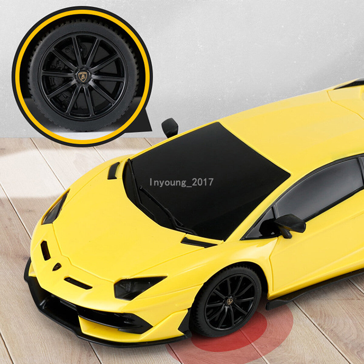 Remote Control Car 1/24 Lamborghini Aventador SVJ Model Toy Car RC Cars Yellow