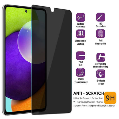 For Samsung Galaxy A52 4G/5G Privacy Tempered Glass Anti-Spy Screen Protector