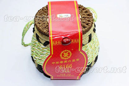 Chinese tea Liu Bao Cha 6166 dark tea by Zhong Cha gift box, 250g
