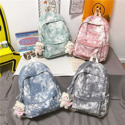 30*13*40 CM Women Backpack Nylon Book Bag School Traveling Rucksack 20-35L Purse