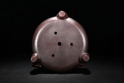 4.5" New Vintage Yixing Zisha Semi Cascade Shohin Bonsai Pot Round Simple