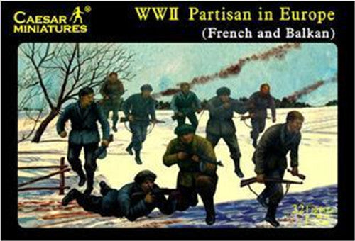 WWII Partisan in Europe French and Balkan 1/72 Soldiers Figures model Kit CAESAR