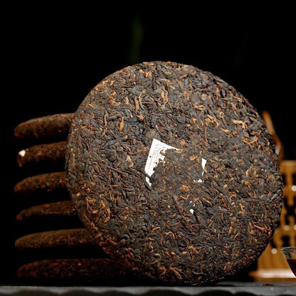 357g Ripe Puerh Tea ''Ru Yi'' Menghai Shu Puerh Tea Cake Qizi