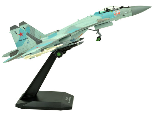 1:100 Sukhoi SU-35 Fighter Attack Metal Military Airplane Model,RFAF,Blue Color