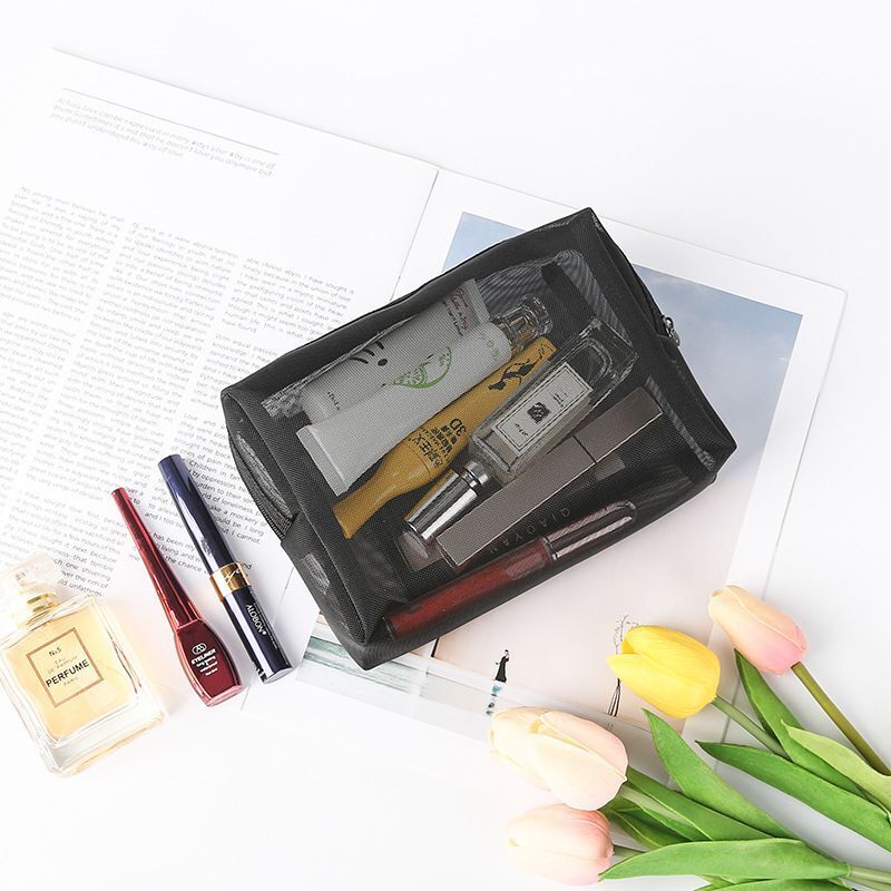 3PCS Transparent Cosmetic Bag Travel Makeup Case Zipper Organizer Storage Pouch