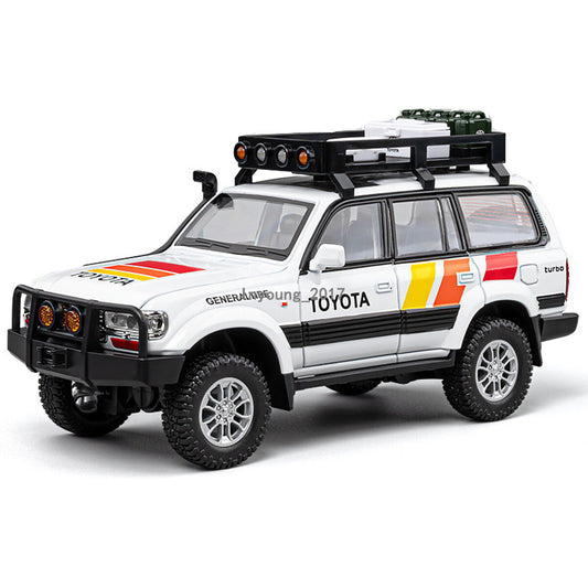 1/24 Land Cruiser LC80 Model Car Diecast Toy Cars Toys for Boys Kids Gifts White