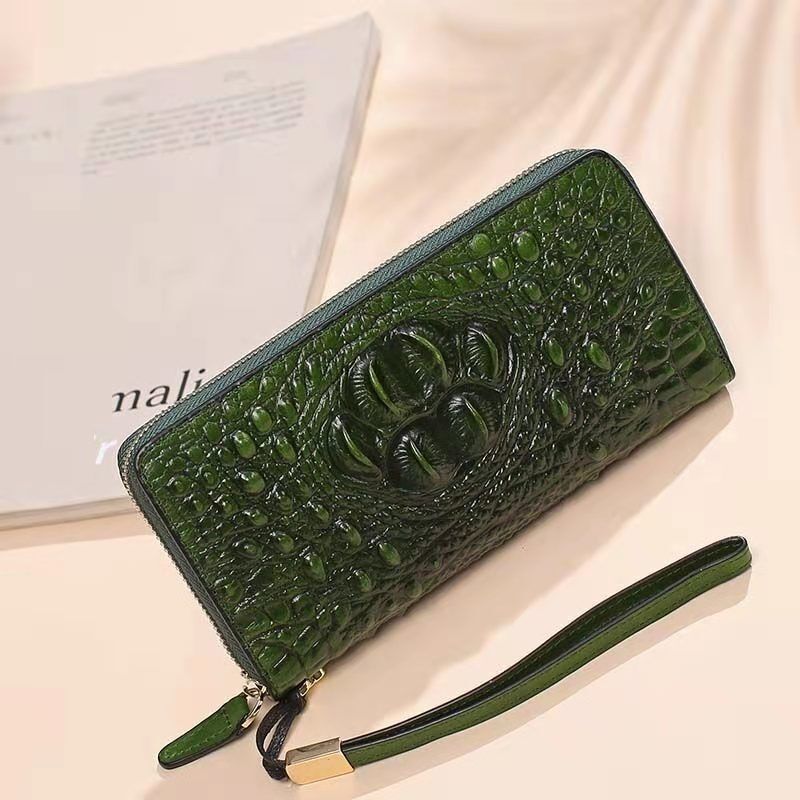 Genuine Leather Wallet Pattern Purse Large Clutch Bag 2*20*10CM Polyester Travel
