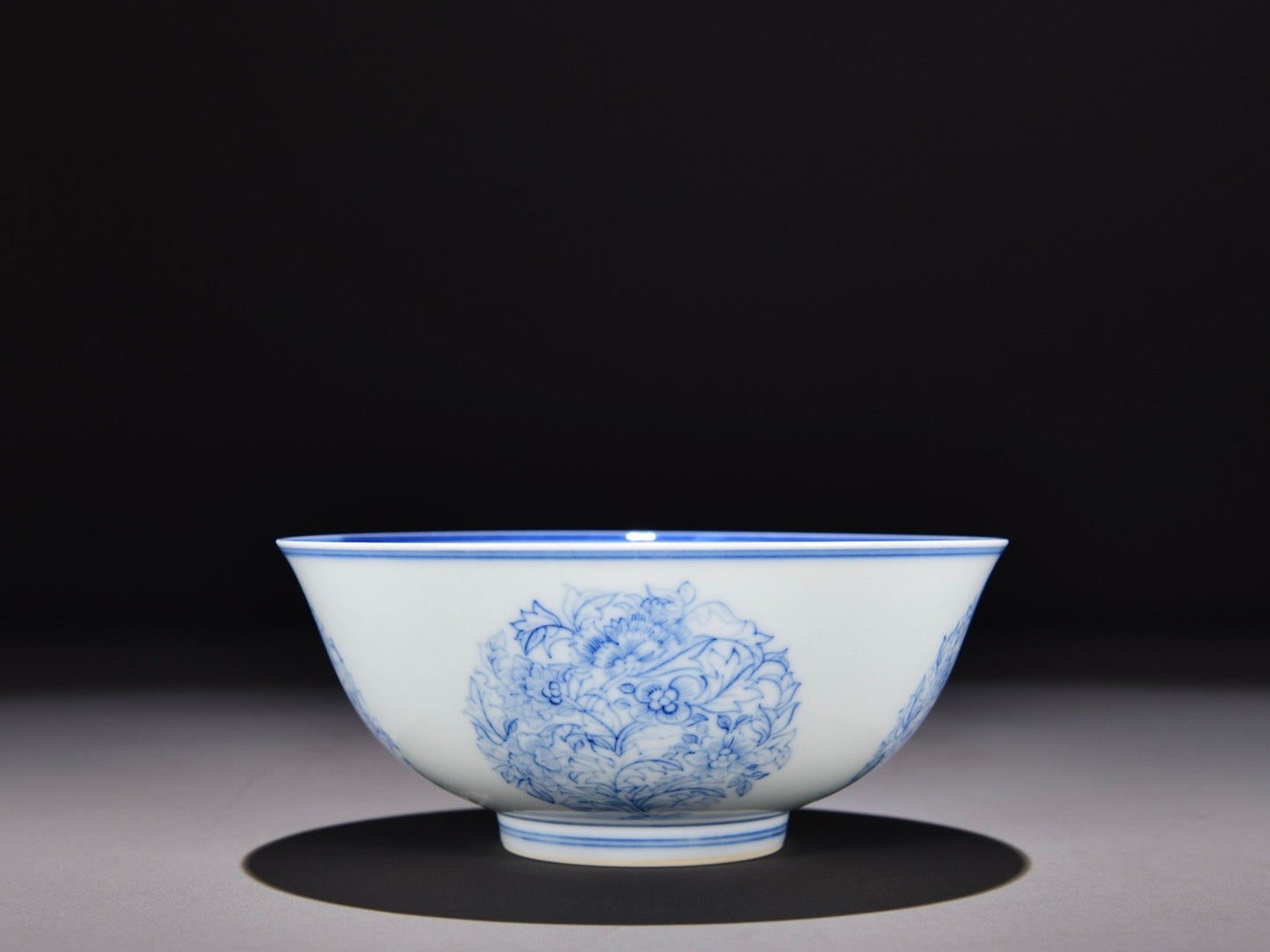 Chinese Blue&white Porcelain Hand Painted Exquisite Flowers&plants Bowl 30287