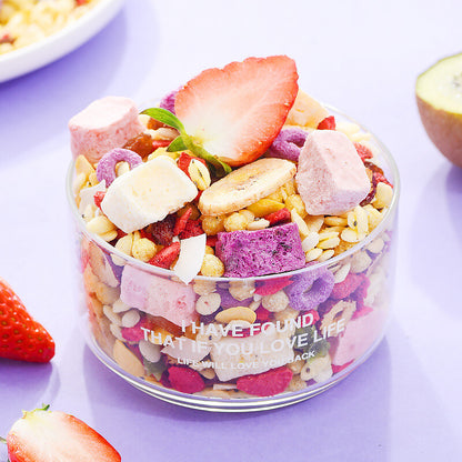Baked Cereal Crispy Oatmeal - 400g Chia Seed Yogurt Cereal and Fruit Grains