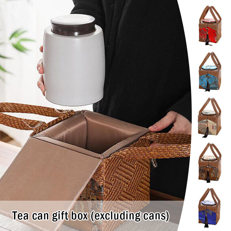 Tea Teaware Storage Bag Pouch Portable Vine Weaving Single Pot Gifts Box