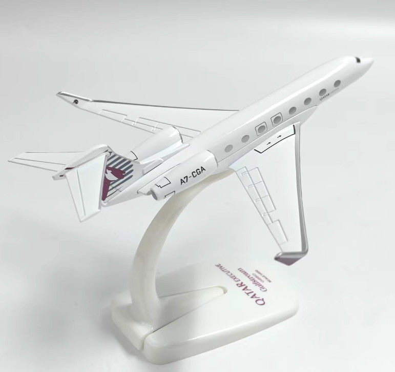 16cm QATAR AIRWAYS Gulfstream G650ER Business Airplane Diecast Aircraft Model