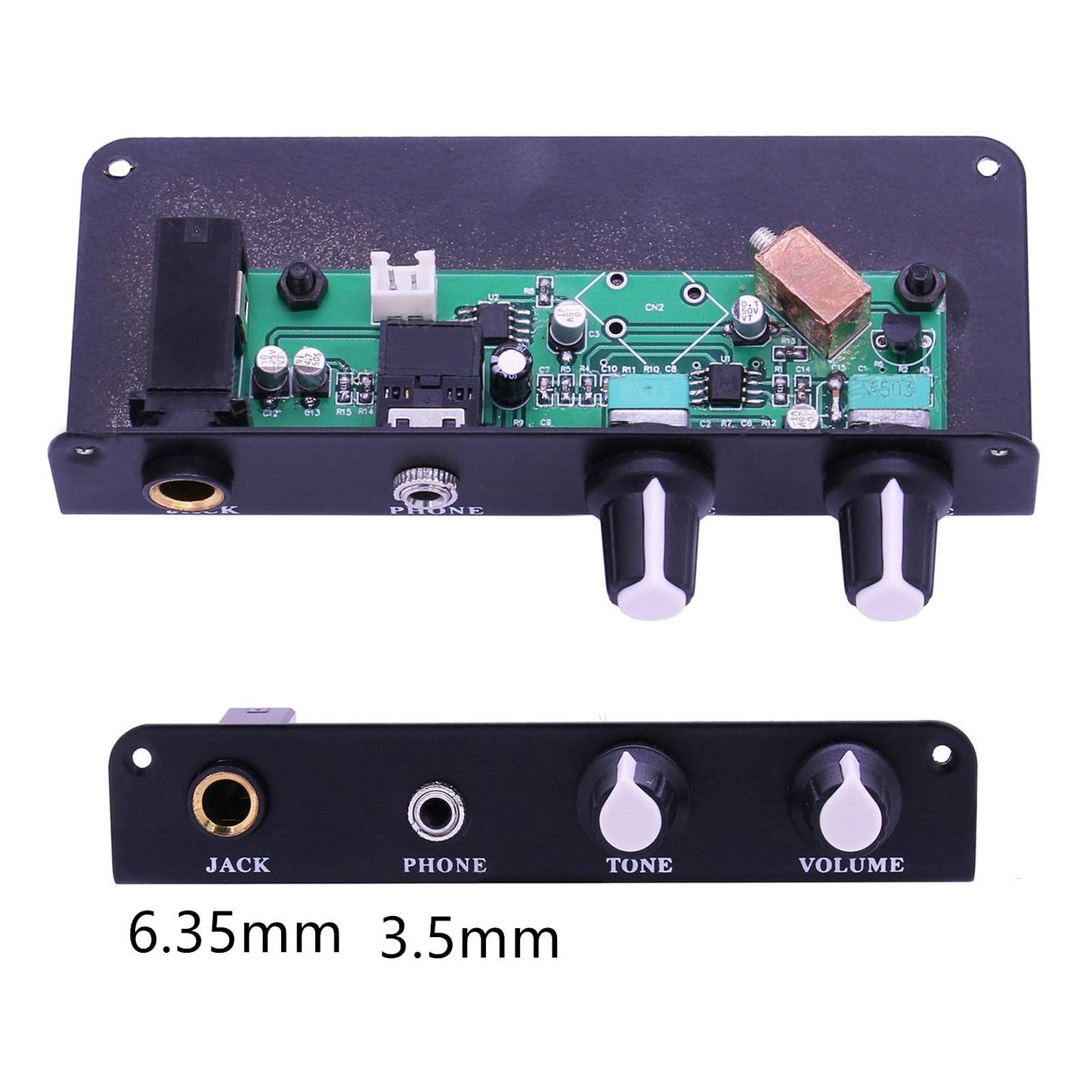 Pre-wired Silent Travel Guitar Pickups With Volume Control&Battery Box