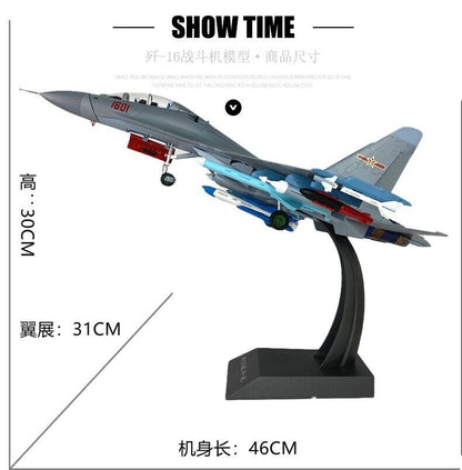 1:48 46CM China Air Force J-16 Fighter Airplane Diecast Military Aircraft Model