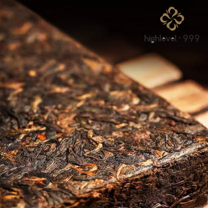 200g Ripe Puer Brick 2017 Lao Banzhang Yunnan Aged Dry Stored Compressed Tea