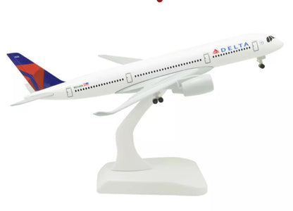 20CM DELTA AIRBUS A350-900 Aircraft Plane Diecast Aeroplane Metal Airplane Model