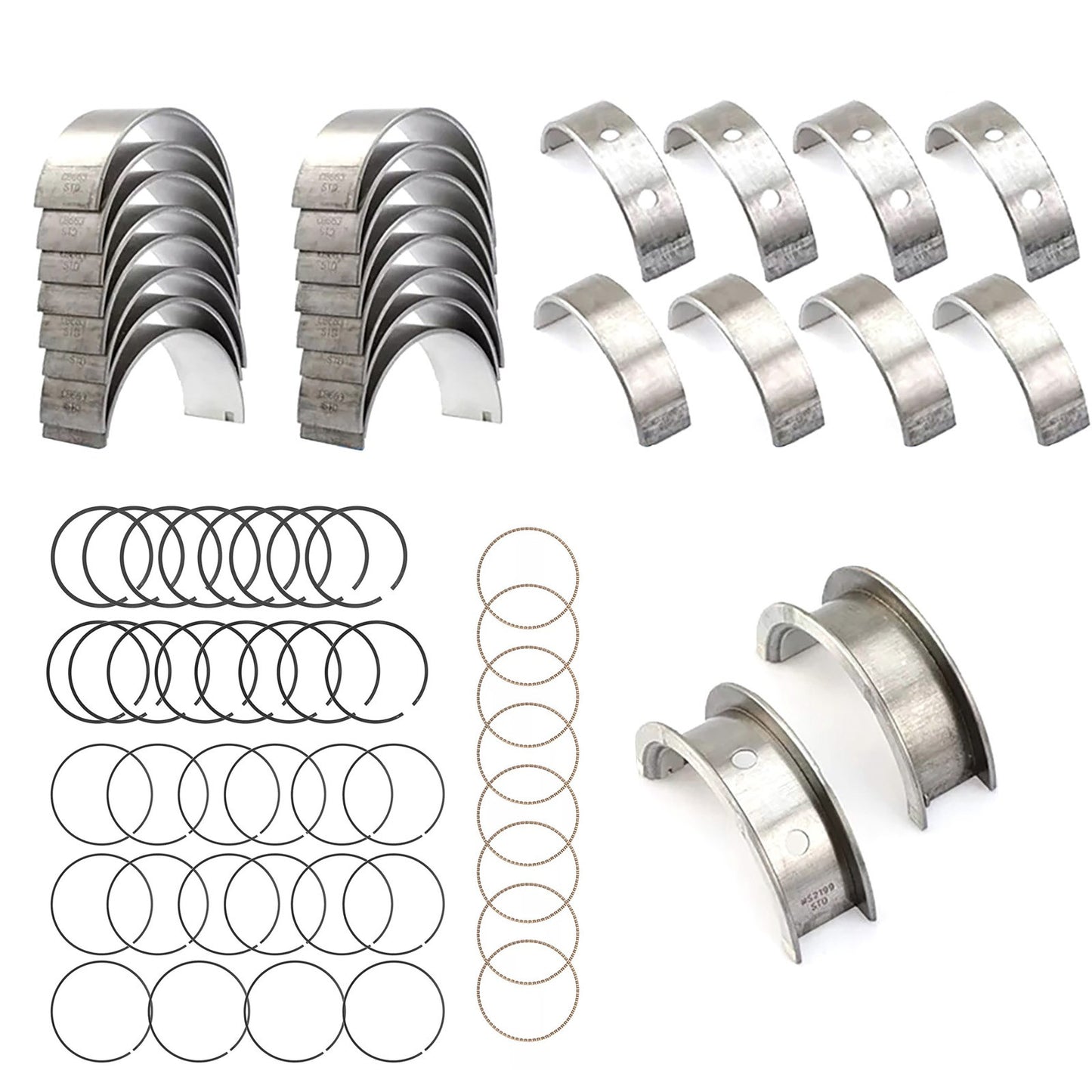 Durable Main & Rod Bearings w/ Piston Rings 99-16 for CHEVY for GM LS Gen III IV