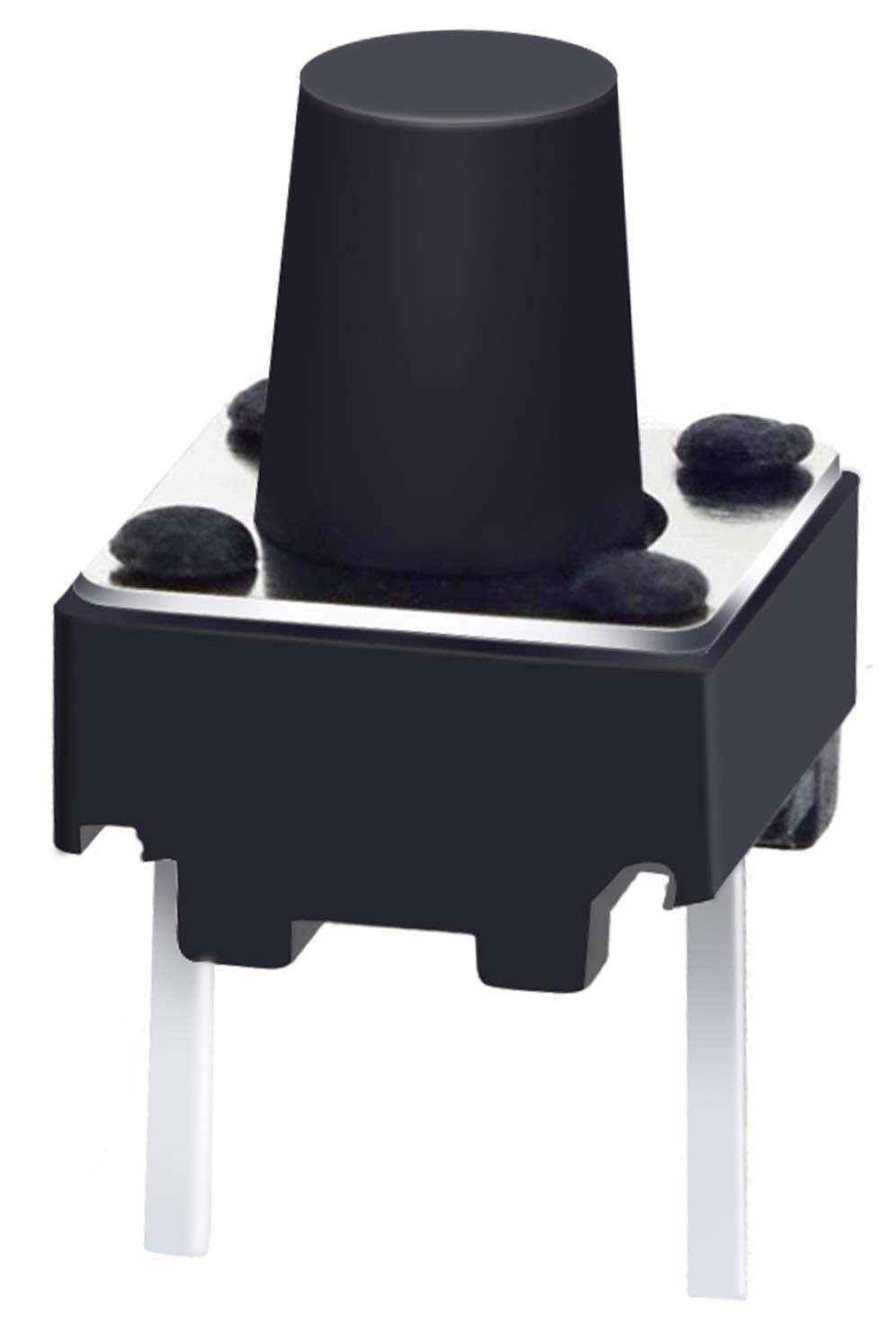 100 Pack Momentary Tactile 2-Pin Push Button Switch, Hole Mount,0.24"x0.24"x27"