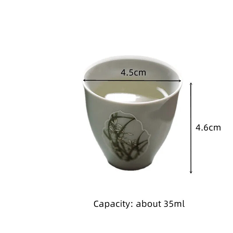 Chinese Style Celadon Tea Cup Handmade Kung Fu Tea Set Tea Cup Tea Set