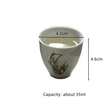 Chinese Style Celadon Tea Cup Handmade Kung Fu Tea Set Tea Cup Tea Set