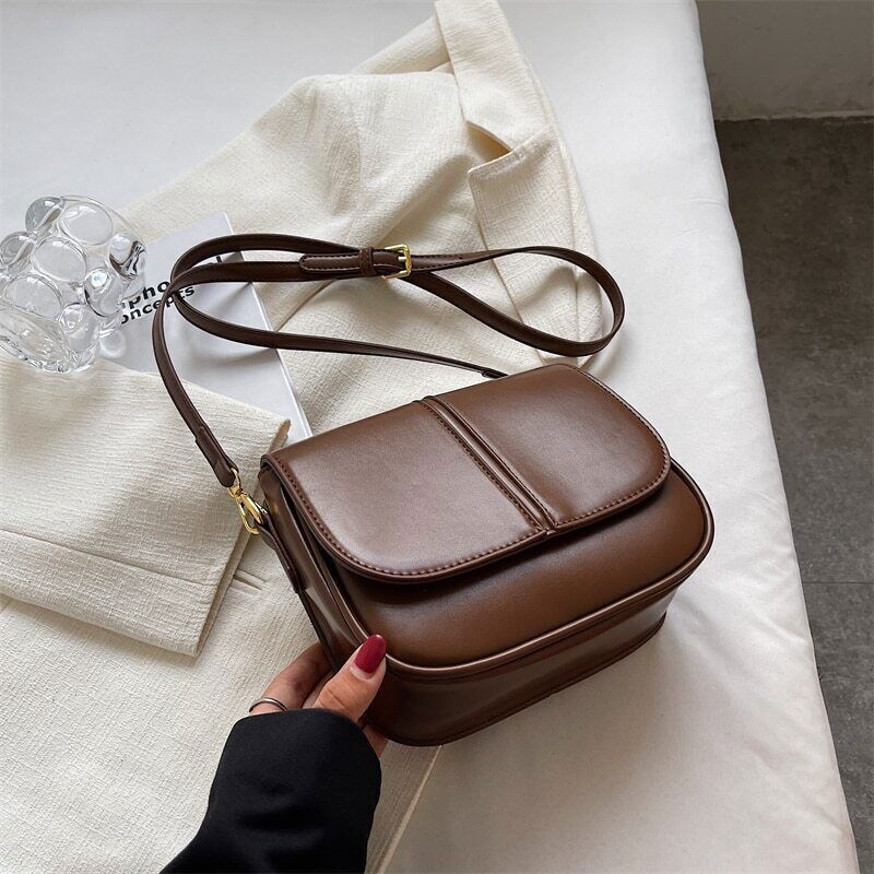 Saddle Crossbody Bags Women Winter Handbags Leather Shoulder Bag