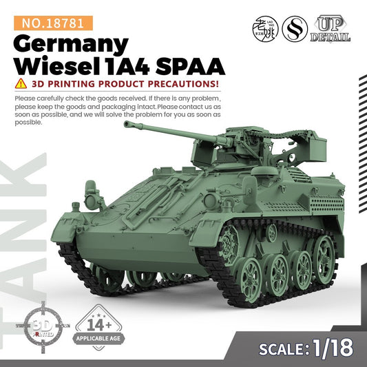 SSMODEL SS18781 1/18 Military Model Kit Germany Wiesel 1A4 SPAA