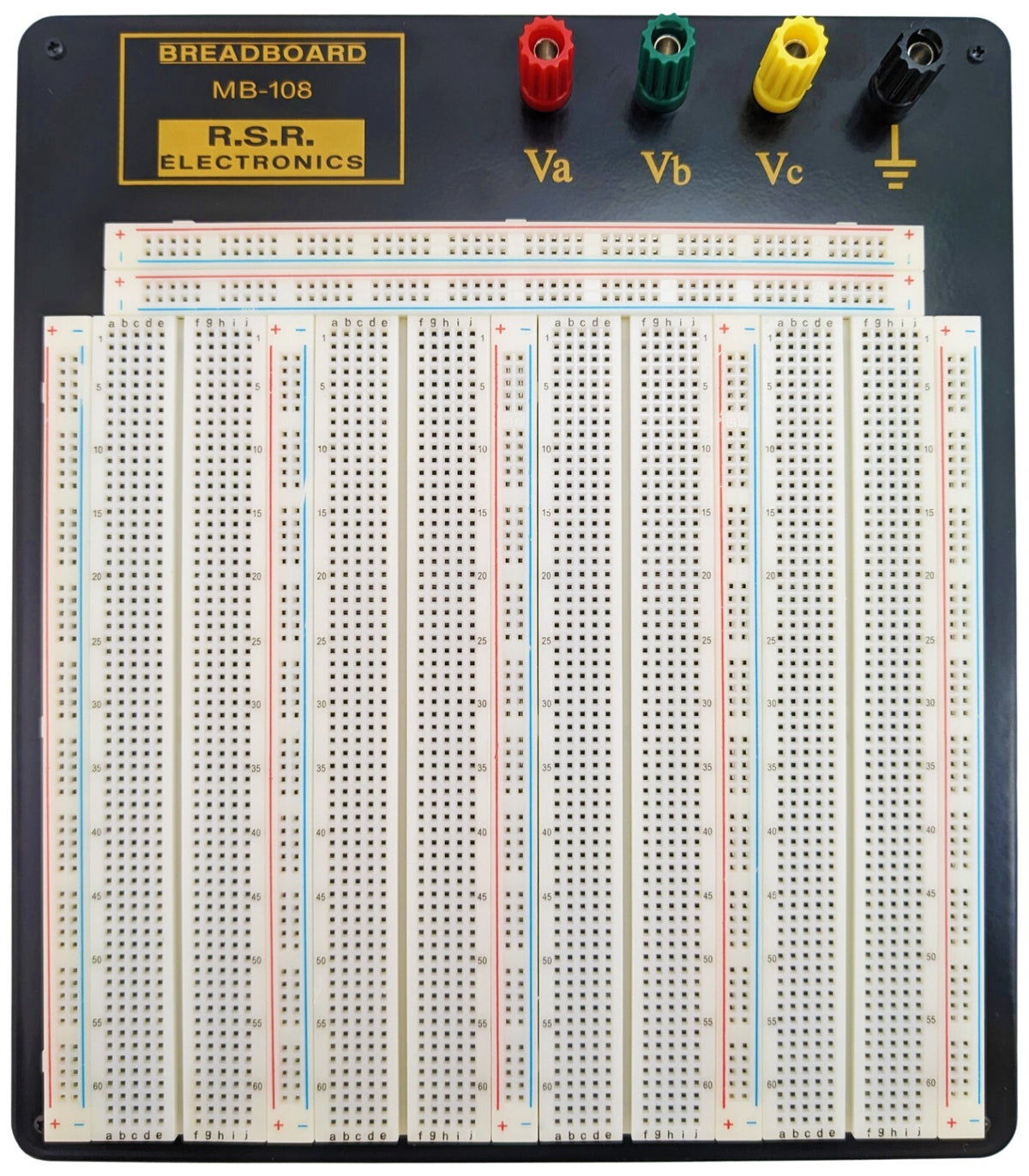 Solderless Breadboard with Metal Backplate, 3220 Tie Points, 4 Binding Posts