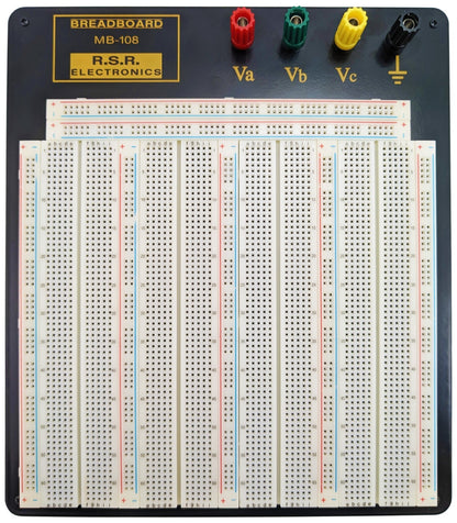 Solderless Breadboard with Metal Backplate, 3220 Tie Points, 4 Binding Posts