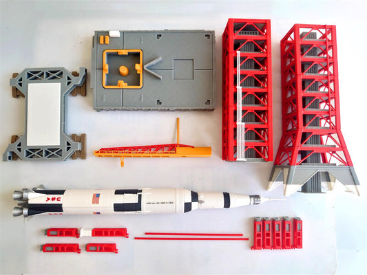 1/400 Saturn-5 Launching Tower Frame Model Rocket Painted Model Set Toy Gifts