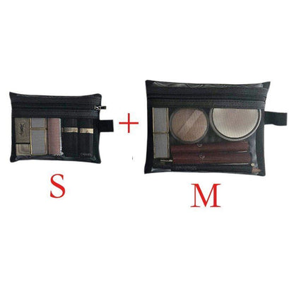 Mesh Cosmetic Bag Women S/M/L Set Makeup Bag Traveling Organizer Cosmetics Pouch