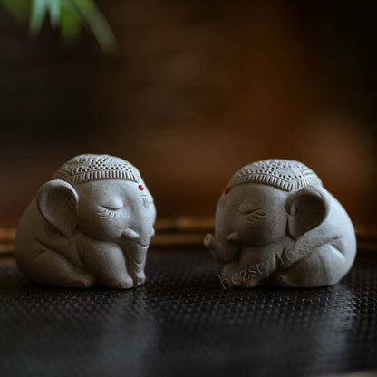 Purple Sand Taiping Object Elephant Handmade Tea Pet Tea Playhome Decoration