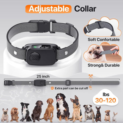 Dog trainer, anti barking device, waterproof vibration collar, adjustable